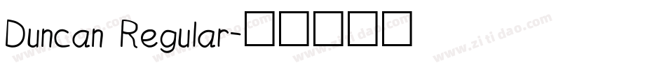 Duncan Regular字体转换